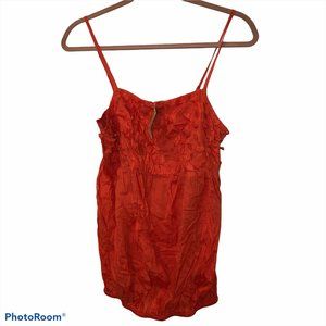 Roberta roller Rabbit Freymann NWT NEW TANGERINE orange ruffle front smo…